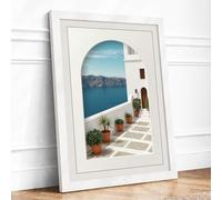 Passage to the Sea Coastal Framed Wall Art Print A4 White