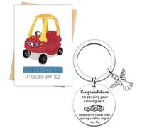 Passed Driving Test Celebration Keepsake - Congratulatory Card with Guardian Angel Safety Charm, Protector Pendant for Secure Rides, Thoughtful Gesture for Newly Licensed Drivers & Aspiring Motorists