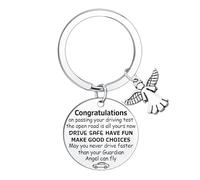 Passed Driving Test Gifts New Driver Keyring Guardian Angel Gifts | Congratulations on Passing Your Driving Test Gift Drive Safe Keyring Congratulation Gifts Birthday Gifts Learner Driver Gift