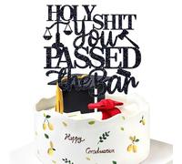 Passed the Bar Exam Cake Topper, Case Closed/Future Lawyer Cake Decorations, Born to Argue, Class of 2026 Law School Graduation Party Decorations Black Glitter