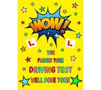 Passed Your Driving Test Card (Well Done, Yellow)