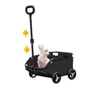 Passeggino per piccoli animali domestici, Passeggino per cani, Trasportino per cani con ruote per trasporto animali domestici, Carrello per cani pieghevole leggero a 4 ruote per viaggiare,