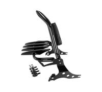 Passenger 26" Tall Fatboy Sissy Bar Motorcycle Backrest With Luggage Rack Fit For Harley Softail Fat Boy 2018-2025 Rear Backrest(Gloss Black Set)