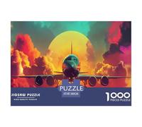Passenger Aircraft 1000 Piece Jigsaw Puzzle for Adults Challenging Adults Age 12 Years Up - Challenge Edition Hard Puzzle for 38x26cm/1000pcs Family Decorations