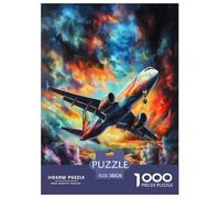 Passenger Aircraft 1000 Piece Jigsaw Puzzle For Adults Family Challenge Toys Stress Relief Puzzle Cultivate The Spirit of Teamwork For Adults Gifts 38x26cm/1000pcs