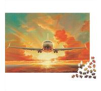 Passenger Aircraft 1000 Piece Jigsaw Puzzles for Adults 1000 Piece Adult Puzzles Learning Educational Toys Family Games Christmas Birthday Gifts for Toddler Children Kids Boys Girls Jigsaw Puzzle 1000
