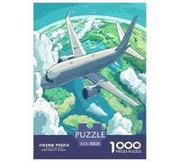 Passenger Aircraft 1000 Pieces Jigsaw Puzzles For Adults Challenging Game Stress Relieving Entertainment Exercise The Memory of The Brain for The Whole for Women, Gifts for Men 38x26cm/