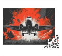 Passenger Aircraft Jigsaw Puzzles Puzzles for Adults Kids. 1000 Pieces Great Gifts Challenge Toy Educational Game Home Decoration for Adults& Kids Age 14 Years Up 1000pcs (75x50cm)