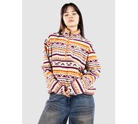 Passenger Ayla Recycled Micro Polartec Fleece Sweater geo tracks birch M