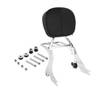 Passenger Backrest Pad Motorcycle Sissy Bar Backrest Pad For Harley For Sportster 883 1200 2004-2023 Luggage Rack Kit Replacement Complete Motorbike Sissy Bar(Silver)