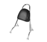 Passenger Backrest Pad Sissy Bar Compatible with Compatible With Sportster XL883 1200 X48 Forty Eight Motorcycles 2004-2020 Models Chrome Or Black Finish(Chrome)