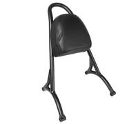 Passenger Backrest Pad Sissy Bar Compatible with Compatible With Sportster XL883 1200 X48 Forty Eight Motorcycles 2004-2020 Models Chrome Or Black Finish(Black)