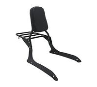 Passenger Backrest Sissy Bar & Luggage Rack Portable Compatible with Yamaha XVS1300 XVS1300A Midnight V-Star 2007-2015 (Black)