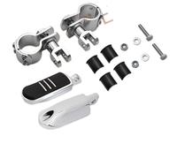 Passenger Backrest Support Chrome Highway Foot Peg Motorcycle Footrest Pedal Footpeg Mount Compatible FIT FOR Harley Electra Road King Luggage Rack Set(Style A)