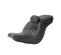 Passenger Fit For Harley Softail Low Rider 2018-2024 Motorcycle Driver Passenger Seats Cushion Two Up Seat With Backrest Motorcycle Passenger Sissy Bar(Two Up Seat A)