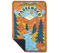 Passenger - Fleece camping/bivouac blanket - Cabin Recycled Sherpa Blanket Retro Orange in Recycled Polyester Orange one size