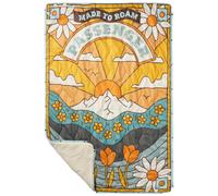 Passenger - Fleece camping/bivouac blanket - Cabin Recycled Sherpa Blanket Seasonal Graphic Birch in Recycled Polyester - Yellow Yellow one size