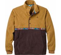 Passenger - Fleece jacket with press-stud collar Polartec® - Woodlander Polar Fleece Caramel Espresso for Men in Recycled Polyester - Size L - Brown Brown L