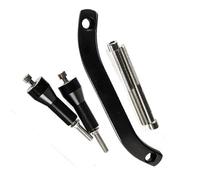 Passenger Grab Bar Motorcycle Rear CNC Aluminium Alloy Armrest Passenger Rear Seat Grab Bar Seat Handles For GasGas EC250 EC300 2021 2022 2023(Black- Silver)