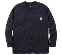 Passenger Recycled Cotton Long Sleeve T-Shirt - Heritage | Adults, Men's, Relaxed Fit (UK, Alpha, L, Regular, Regular, Black)