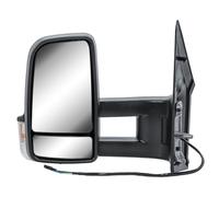 Passenger Left Side Door Wing Mirror N/S Electric and Heated Long Arm Black Cover For Mercedes Sprinter VW Crafter 2006 to 2018