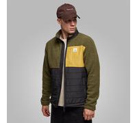 Passenger - Born Explorer Recycled Polar-Lined Sherpa Fleece - Fleece jacket size M, olive/black