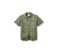 Passenger Men's Chill Organic Cotton Short Sleeve Shirt (UK, Alpha, XL, Regular, Regular, Wild Green Stripe)