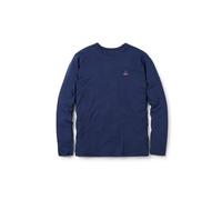 Passenger Men's Classic Logo Recycled Cotton Long Sleeve T-Shirt (UK, Alpha, S, Regular, Regular, Rich Navy)