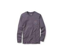 Passenger Men's Escapism Recycled Cotton Long Sleeve T-Shirt (UK, Alpha, S, Regular, Regular, Faded Black)