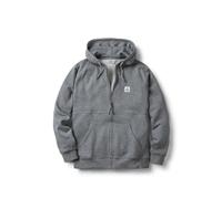 Passenger Men's Heritage Recycled Cotton Full Zip Hoodie (UK, Alpha, XXL, Regular, Regular, Dark Grey Marl)