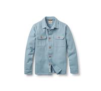Passenger Men's Island Twill Shirt (UK, Alpha, L, Regular, Regular, Faded Denim)