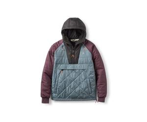 Passenger Men's Oceanic Recycled Insulated 1/2 Zip Jacket (UK, Alpha, L, Regular, Regular, Storm Grey/Deep Plum)