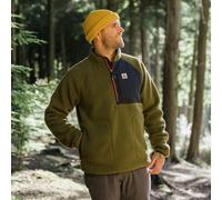 Passenger Mens Offgrid 2.0 Insulated 1/2 Zip Recycled Fleece Khaki 2XL