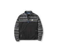 Passenger Men's Recycled Quarter Zip Polar Fleece - Set Off | Adults, Mens (UK, Alpha, L, Regular, Regular, Mountain Geo Charcoal)