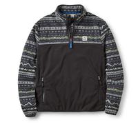 Passenger Men's Recycled Quarter Zip Polar Fleece - Set Off | Adults, Mens (UK, Alpha, XL, Regular, Regular, Mountain Geo Charcoal)