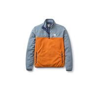 Passenger Men's Set Off Recycled Quarter Zip Fleece (UK, Alpha, XL, Regular, Regular, Sunset Orange/Storm Grey)