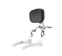 Passenger Motorcycles Accessories Passenger Backrest Adjustable Folding Sissy Bar Fit For Kawasaki Vulcan VN 900 Rear Backrest(Black Pad Chrome Bar)