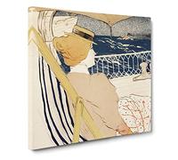 Passenger On The Ship by Henri de Toulouse Lautrec Canvas Print | Gallery Wrapped 30mm Frame Wall Art | 14x14 inches | Ready to Hang | Impressionist Seascape Picture | Living Room Lounge Office