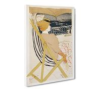 Passenger On The Ship By Henri De Toulouse Lautrec Canvas Print | Gallery Wrapped 30mm Frame Wall Art | 24x16 inches | Ready to Hang | Impressionist Seascape Picture | Living Room Lounge Office