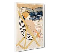 Passenger On The Ship By Henri De Toulouse-Lautrec Canvas Print | Gallery Wrapped 30mm Frame Wall Art | 30x20 inches | Ready to Hang | Impressionist Seascape Picture | Living Room Lounge Office