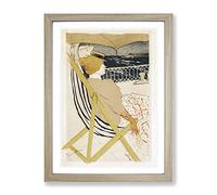 Passenger On The Ship By Henri De Toulouse Lautrec Classic Painting Framed Print | A4 Oak Framed Wall Art | Ready to Hang | Classic Vehicle Picture | Living Room Bedroom Lounge Office
