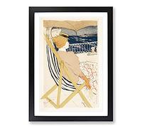 Passenger On The Ship by Henri De Toulouse-Lautrec Framed Print | A2 Black Framed Wall Art | Ready to Hang | Modern Vehicle Picture | Living Room Bedroom Lounge Office
