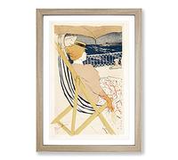 Passenger On The Ship by Henri De Toulouse-Lautrec Framed Print | A2 Oak Framed Wall Art | Ready to Hang | Modern Vehicle Picture | Living Room Bedroom Lounge Office
