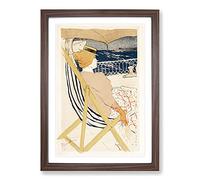 Passenger On The Ship by Henri De Toulouse-Lautrec Framed Print | A2 Walnut Framed Wall Art | Ready to Hang | Modern Vehicle Picture | Living Room Bedroom Lounge Office