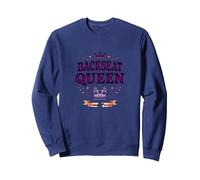 Passenger Princess: Backseat Queen Royal Road Trip Sweatshirt, Adult Unisex, Navy, M
