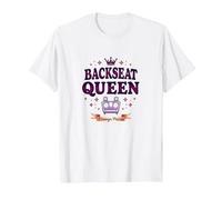 Passenger Princess: Backseat Queen Royal Road Trip T-Shirt, Men, White, S