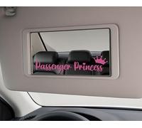 Passenger Princess Car Mirror Decor Sun Visor Mirror Decal Sticker for car Girl (Pink)
