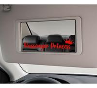 Passenger Princess Car Mirror Decor Sun Visor Mirror Decal Sticker for car Girl (Red Matt)