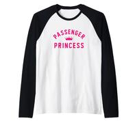 Passenger Princess Funny Car Road Trip, Pink Vacation Travel Raglan Baseball Tee
