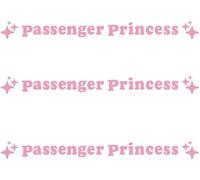Passenger Princess,Passenger Princess Sticker,3 Pcs Cute Pink Passengers-Princesses Car Accessories Personalised Funny Cars Rearview Mirror Stickers Decorations for Girls,Women Applica Widely Vehicles
